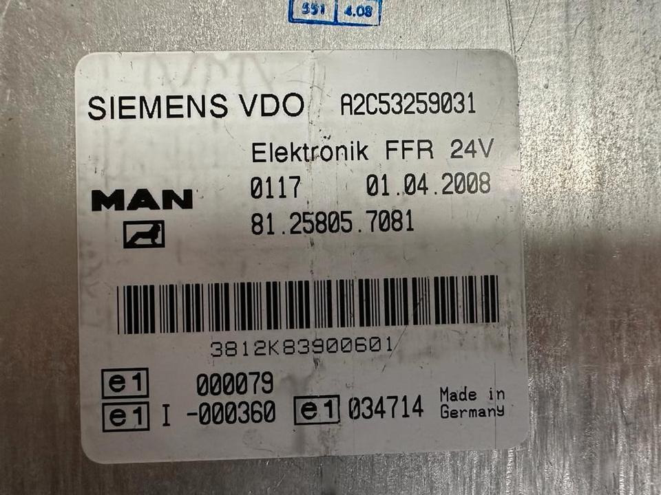 MAN SIEMENS VDO ELEKTRONIK FFR Steuergerät 81.25805.7081 - ECU untuk Truk: gambar 2 MAN SIEMENS VDO ELEKTRONIK FFR Steuergerät 81.25805.7081 - ECU untuk Truk: gambar 2