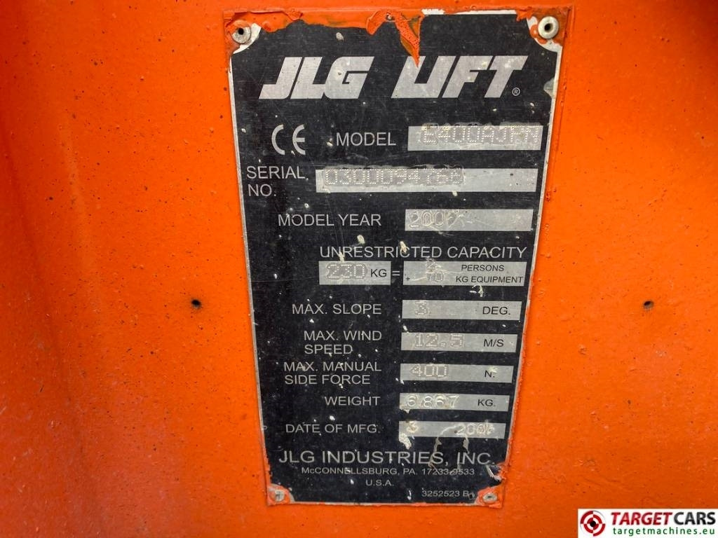 Boom artikulasi JLG E400AJPN Jib Plus Articulated Boom Lift 1419cm: gambar 10