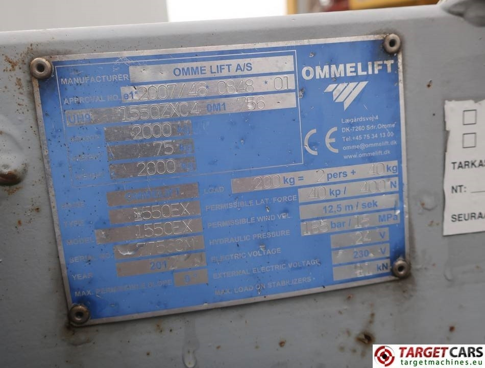 Leasing Ommelift 1550EX Electric TowableArticulated Boomlift 1530cm  Ommelift 1550EX Electric TowableArticulated Boomlift 1530cm: gambar 10