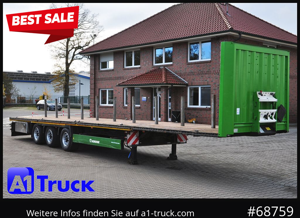 KRONE Mega, Plattform, Liftachse, Container,Twistlock, - Semi-trailer flatbed: gambar 1 KRONE Mega, Plattform, Liftachse, Container,Twistlock, - Semi-trailer flatbed: gambar 1