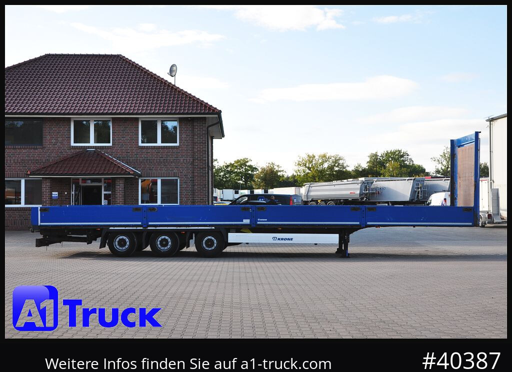 Semi-trailer flatbed KRONE Mega, Pritsche, 1 Vorbesitzer, TÜV 01-2026, Staplerhalterung: gambar 8