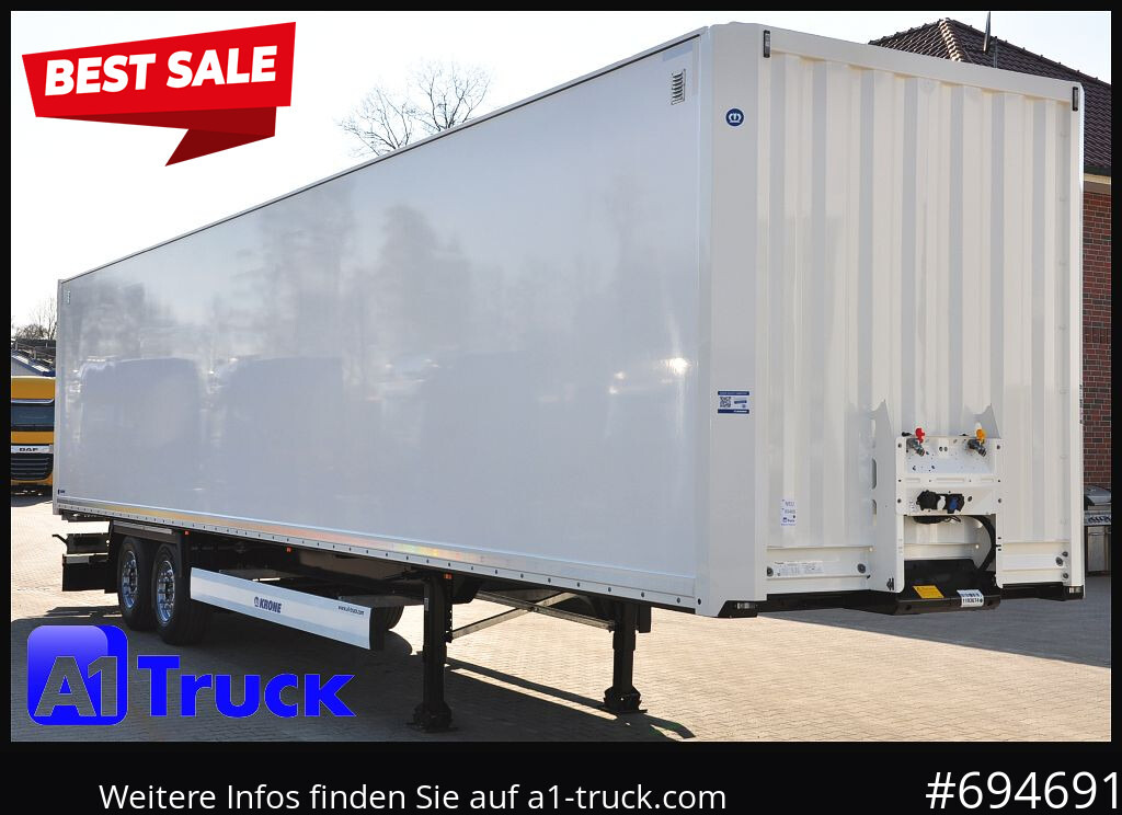 Semi-trailer kotak tertutup baru KRONE SZ 2 achs Koffer, Code XL, VDI 2700, SOFORT: gambar 1