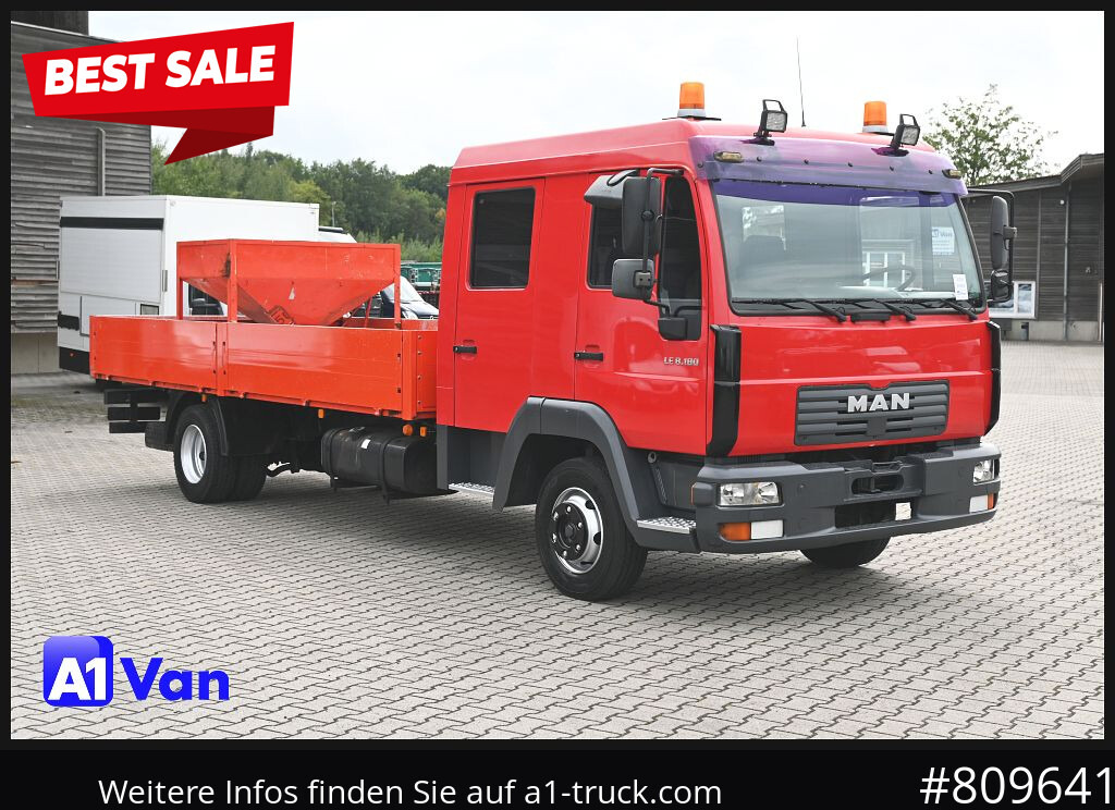 MAN MAN LE 8.180 Pritsche Doka, Automatik, AHK, 6-Sitzer - Van flatbed: gambar 1 MAN MAN LE 8.180 Pritsche Doka, Automatik, AHK, 6-Sitzer - Van flatbed: gambar 1