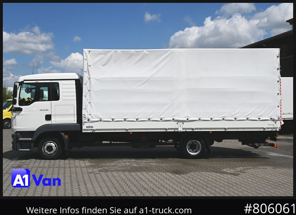 Van dengan terpal samping MAN TGL 8.190 4x2 BL Pritsche Plane, LBW,: gambar 11