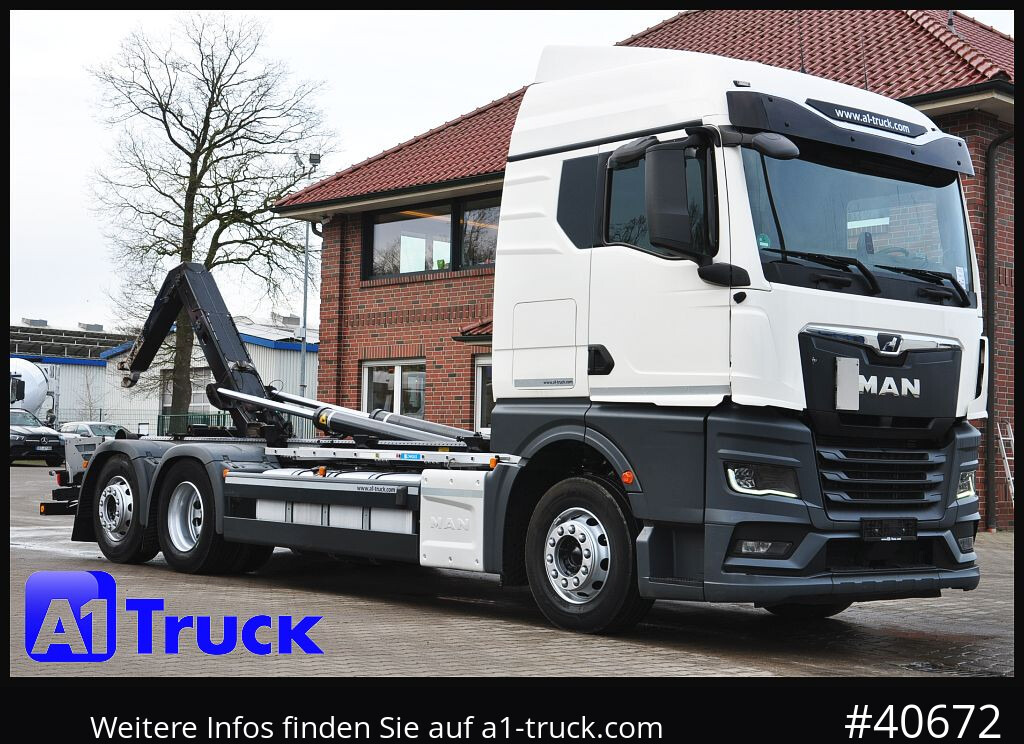 MAN TGS 26.470 BL, Meiller RS 21.70, Lenkachse, - Hook lift: gambar 1 MAN TGS 26.470 BL, Meiller RS 21.70, Lenkachse, - Hook lift: gambar 1