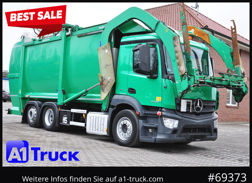 MERCEDES-BENZ Antos 2533, HS Millenium XXL37 Überkopflader, - Truk sampah: gambar 1 MERCEDES-BENZ Antos 2533, HS Millenium XXL37 Überkopflader, - Truk sampah: gambar 1