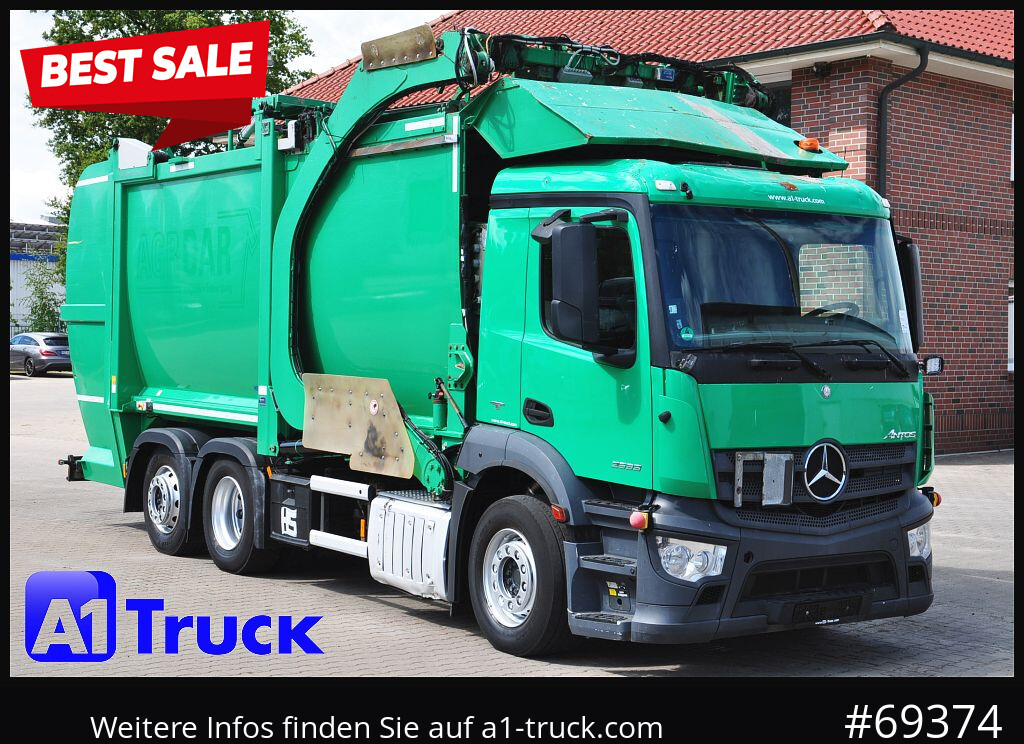 MERCEDES-BENZ Antos 2533, HS Millenium XXL37 Überkopflader, - Truk sampah: gambar 1 MERCEDES-BENZ Antos 2533, HS Millenium XXL37 Überkopflader, - Truk sampah: gambar 1