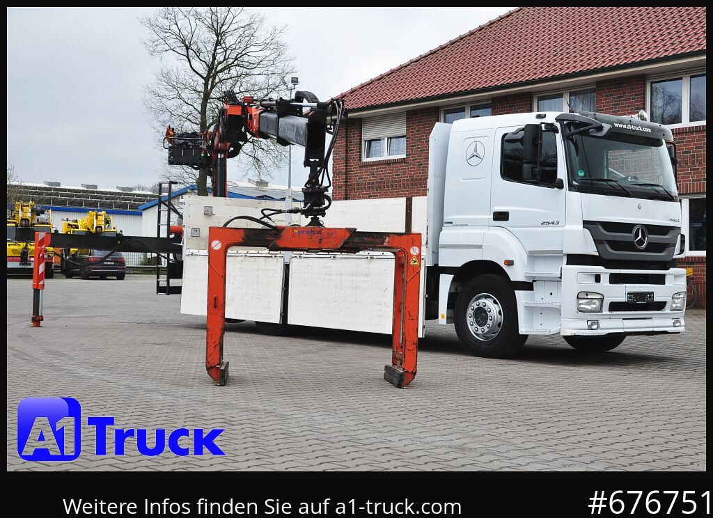 MERCEDES-BENZ Axor 2543, Atlas 170.2 Kran, Lift-Lenkachse, - Truk flatbed, Truk derek: gambar 1 MERCEDES-BENZ Axor 2543, Atlas 170.2 Kran, Lift-Lenkachse, - Truk flatbed, Truk derek: gambar 1