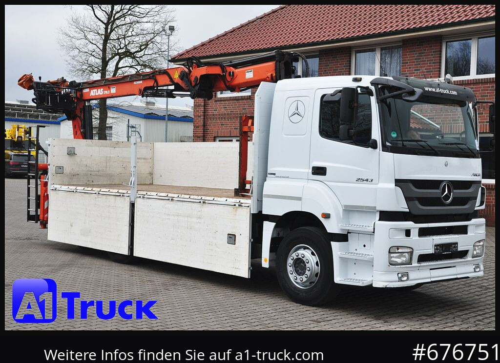 MERCEDES-BENZ Axor 2543, Atlas 170.2 Kran, Lift-Lenkachse, - Truk flatbed, Truk derek: gambar 3 MERCEDES-BENZ Axor 2543, Atlas 170.2 Kran, Lift-Lenkachse, - Truk flatbed, Truk derek: gambar 3