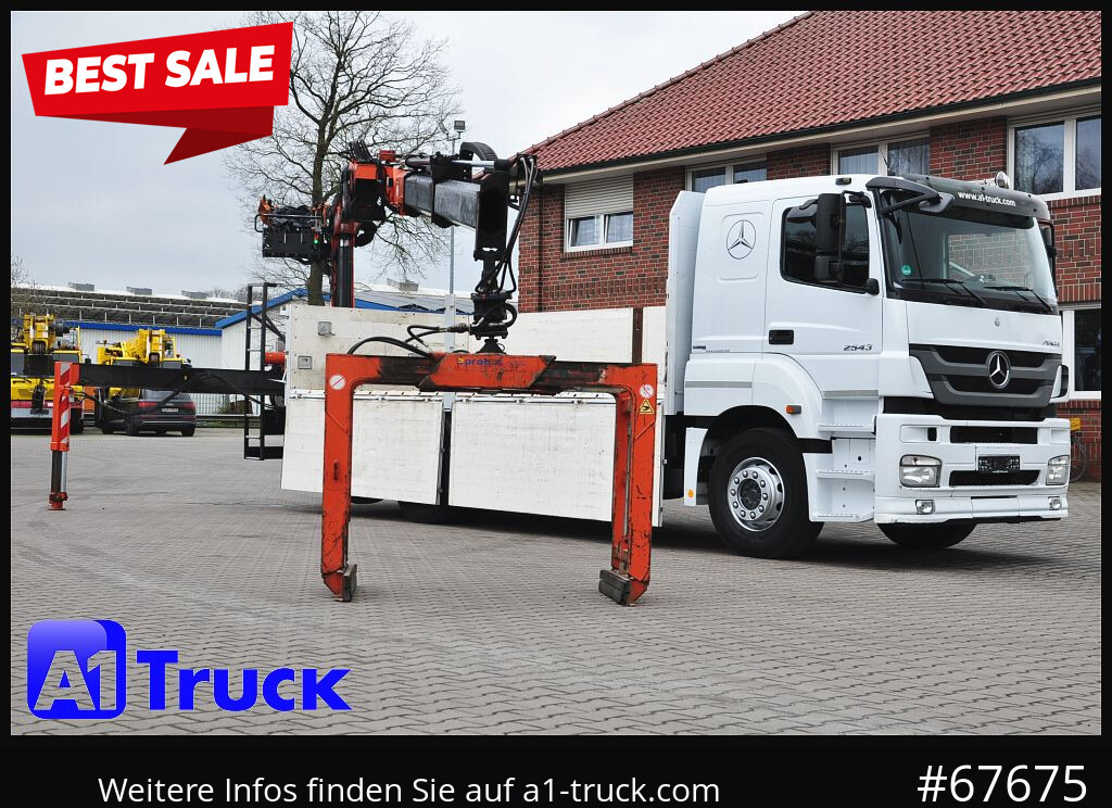 MERCEDES-BENZ Axor 2543, Atlas 170.2 Kran, Lift-Lenkachse, - Truk derek, Truk flatbed: gambar 1 MERCEDES-BENZ Axor 2543, Atlas 170.2 Kran, Lift-Lenkachse, - Truk derek, Truk flatbed: gambar 1