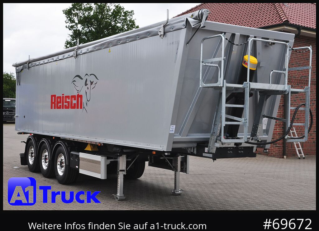 REISCH RHKS, Alu-Kippmulde 50m³, NEU Kombitüren, Alufelgen, Liftachse, - Semi-trailer jungkit: gambar 1 REISCH RHKS, Alu-Kippmulde 50m³, NEU Kombitüren, Alufelgen, Liftachse, - Semi-trailer jungkit: gambar 1