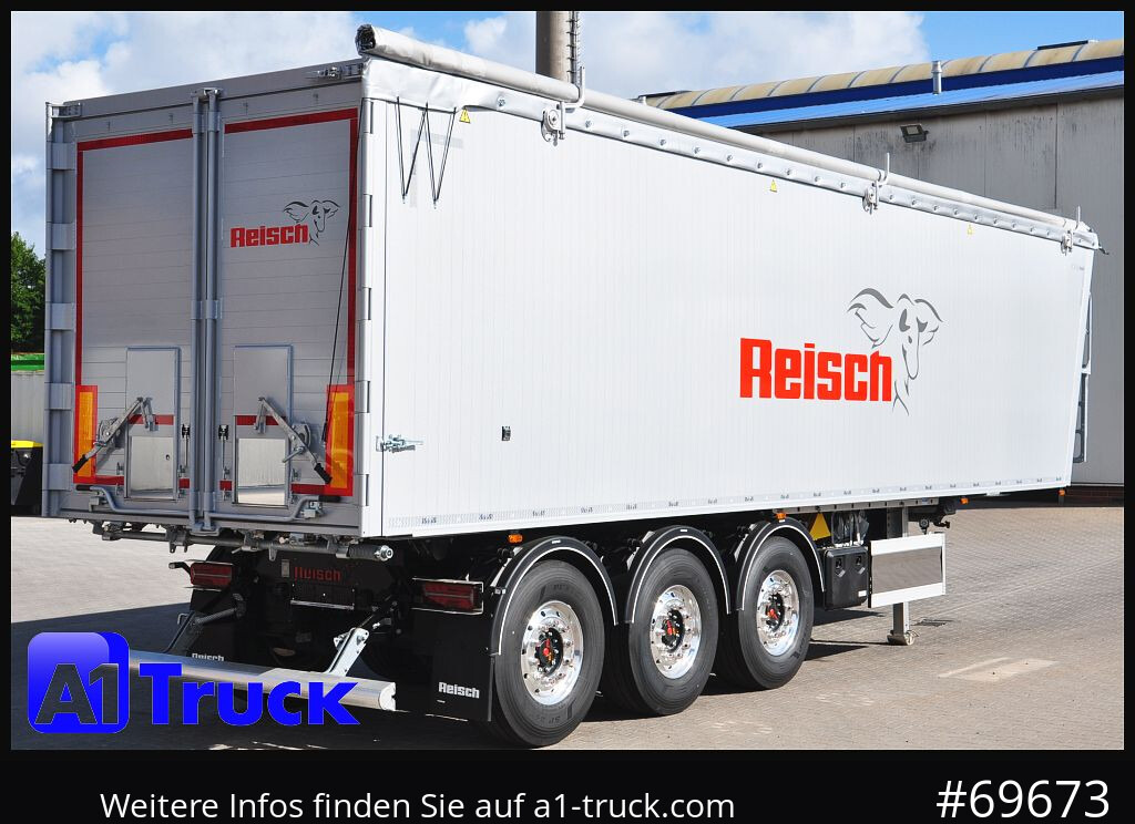 Semi-trailer jungkit baru REISCH RHKS, Alu-Kippmulde 54m³, Kombitüren, Alufelgen, Liftachse,: gambar 9