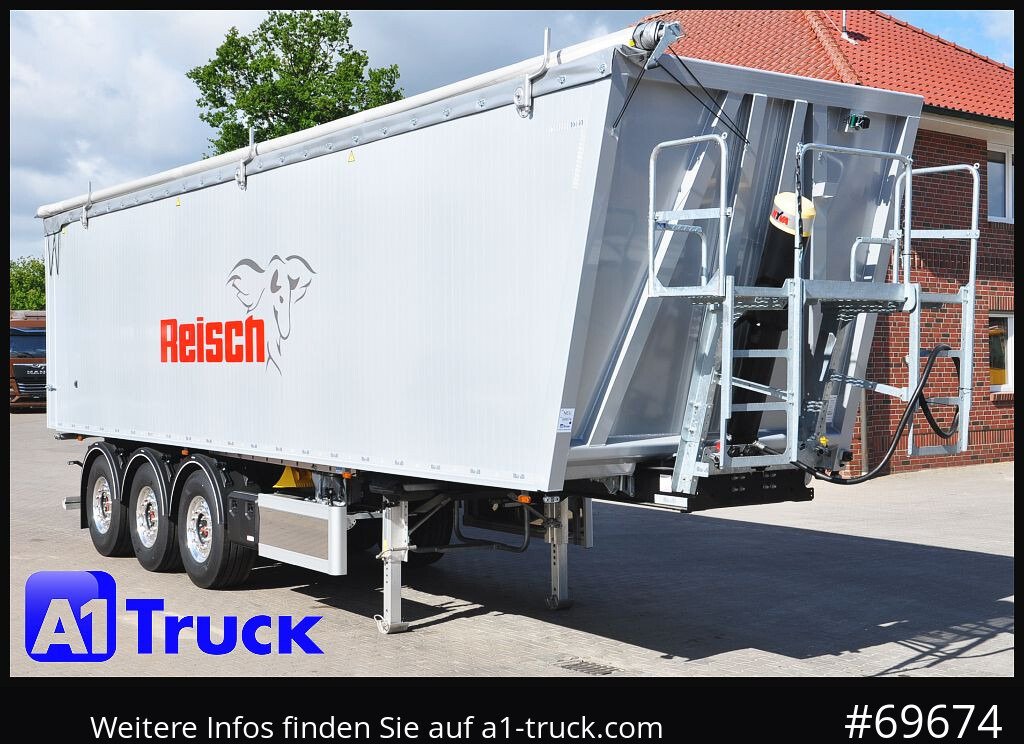 REISCH RHKS, Alu-Kippmulde 54m³, Kombitüren, Alufelgen, Liftachse, - Semi-trailer jungkit: gambar 1 REISCH RHKS, Alu-Kippmulde 54m³, Kombitüren, Alufelgen, Liftachse, - Semi-trailer jungkit: gambar 1