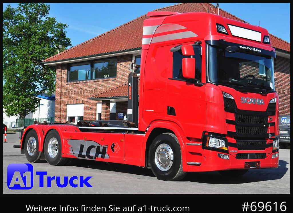 SCANIA R500, Abrollkipper, HIAB, Lift-Lenkachse, - Hook lift: gambar 1 SCANIA R500, Abrollkipper, HIAB, Lift-Lenkachse, - Hook lift: gambar 1