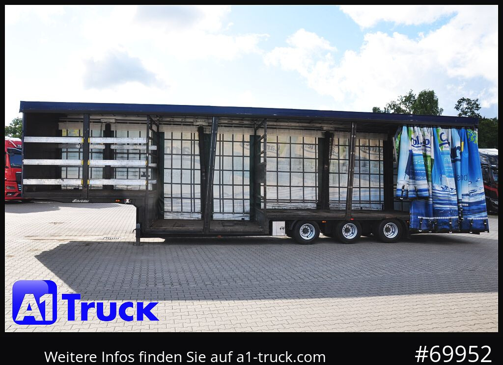 SCHROEDER,WIESMOOR Schröder Jumbo Hubdach, Getränkeauflieger - Semi-trailer dengan terpal samping: gambar 4 SCHROEDER,WIESMOOR Schröder Jumbo Hubdach, Getränkeauflieger - Semi-trailer dengan terpal samping: gambar 4
