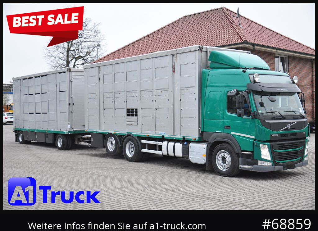 VOLVO FM 460, Menke-Jansen, 3 Stock, - Truk pengangkut hewan: gambar 1 VOLVO FM 460, Menke-Jansen, 3 Stock, - Truk pengangkut hewan: gambar 1