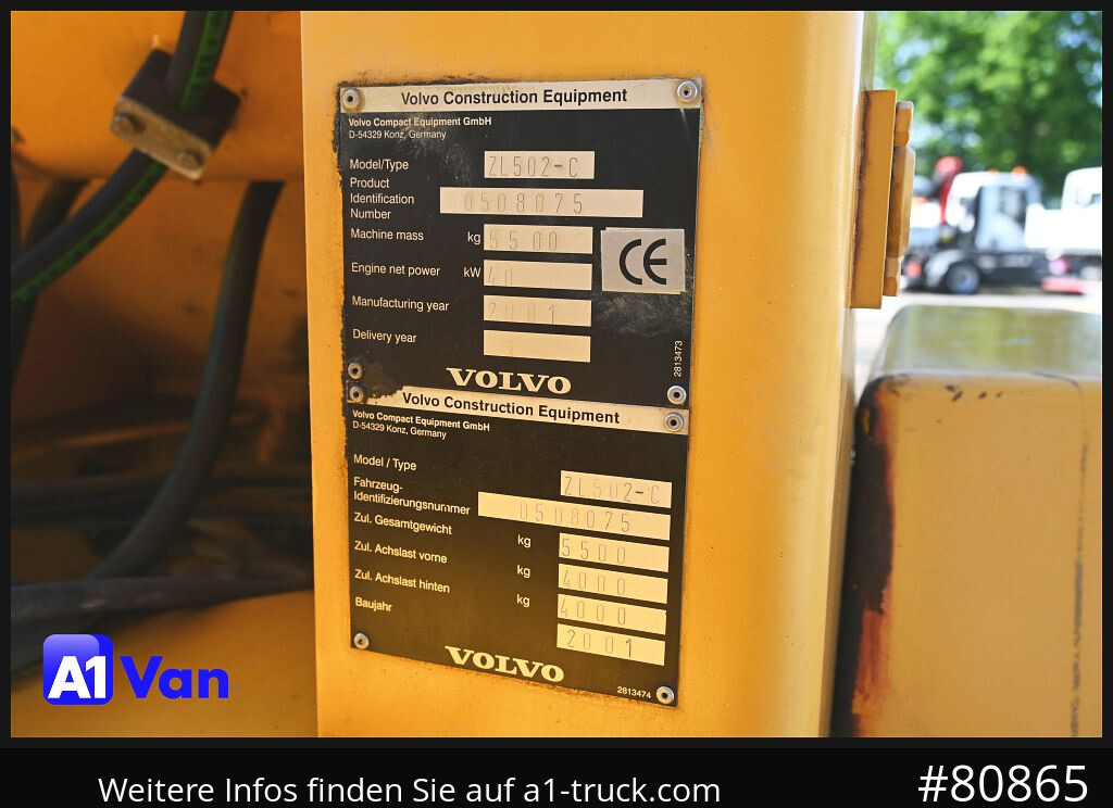 VOLVO Volvo ZL 502-C - Wheel loader: gambar 2 VOLVO Volvo ZL 502-C - Wheel loader: gambar 2
