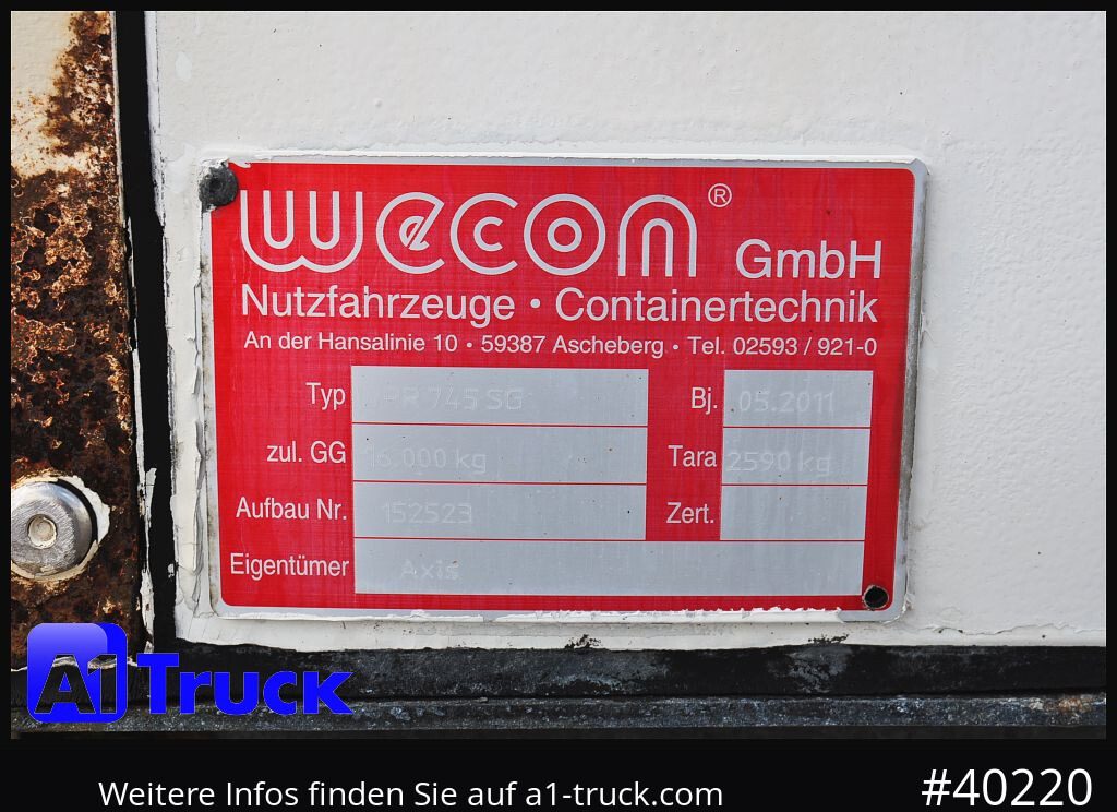 Tukar tubuh tirai WECON WPR 745, verzinkt, 2520  innen, Code XL: gambar 8