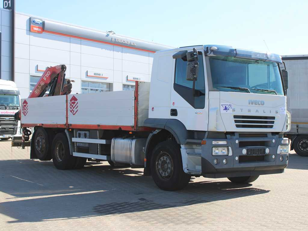Iveco STRALIS 400, 6X2, EURO 3, HYDRAULIC ARM FASSI F110 - Truk flatbed, Truk derek: gambar 3 Iveco STRALIS 400, 6X2, EURO 3, HYDRAULIC ARM FASSI F110 - Truk flatbed, Truk derek: gambar 3
