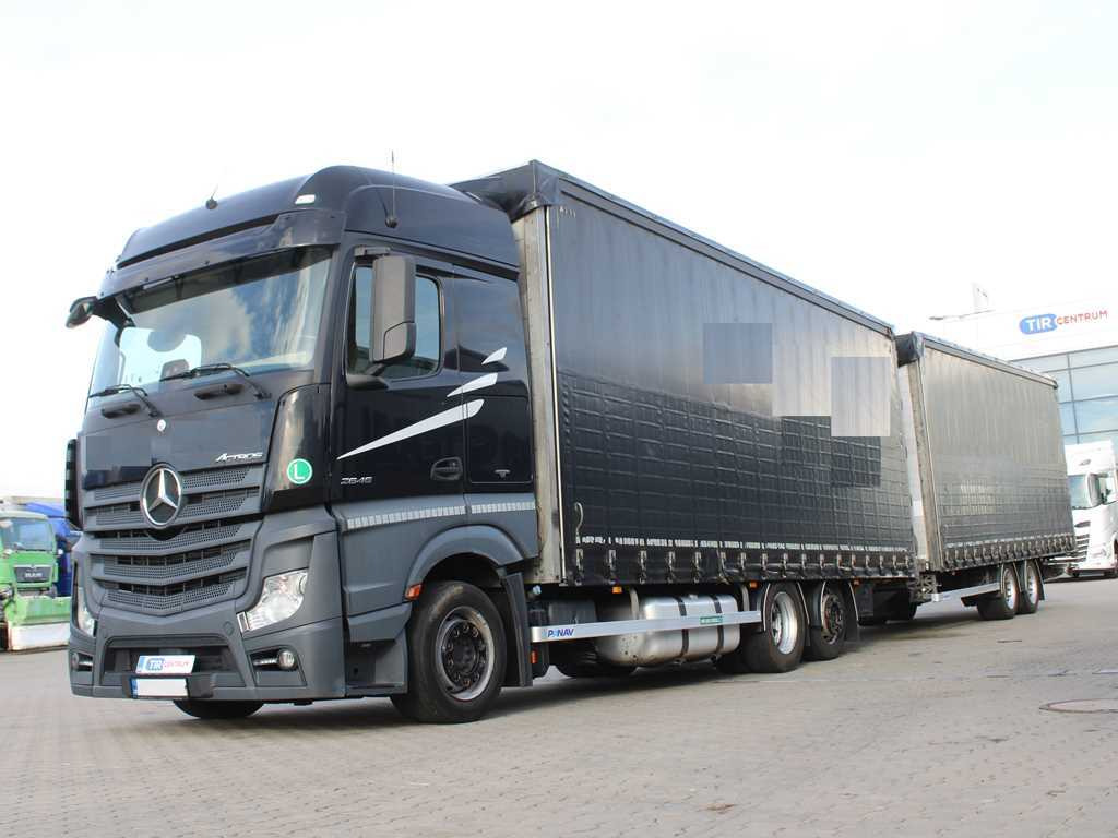 Mercedes-Benz Actros 2545, 6X2, EURO 6, AIR SUSPENSION + PANAV - Truk dengan terpal samping: gambar 1 Mercedes-Benz Actros 2545, 6X2, EURO 6, AIR SUSPENSION + PANAV - Truk dengan terpal samping: gambar 1