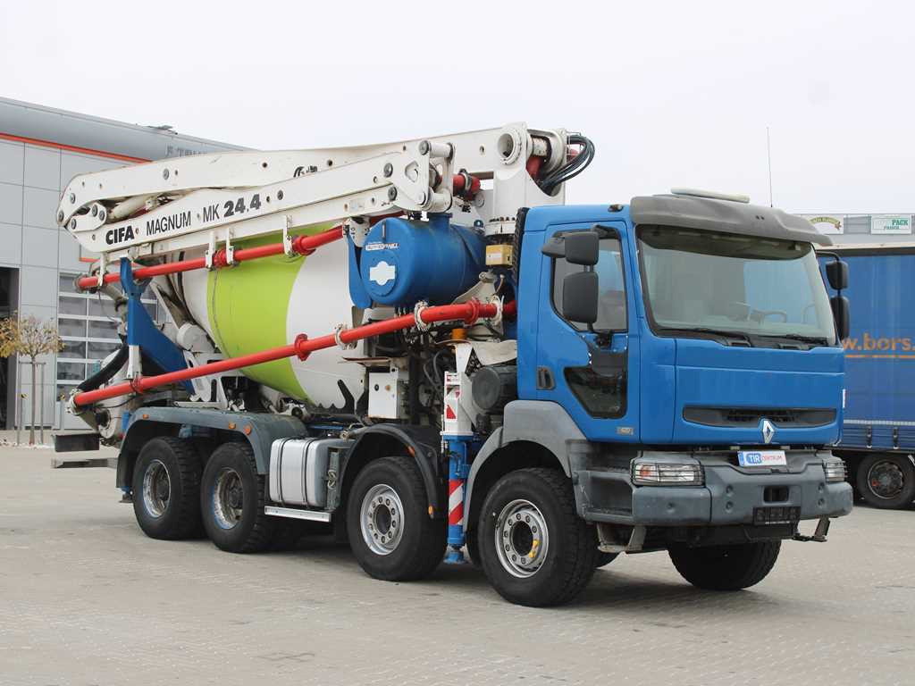 Renault KERAX 420, EURO 3, 7m3, 8X4, CIFA MAGNUM MK 24.4 CONCRETE PUMP - Truk pompa mixer: gambar 3 Renault KERAX 420, EURO 3, 7m3, 8X4, CIFA MAGNUM MK 24.4 CONCRETE PUMP - Truk pompa mixer: gambar 3