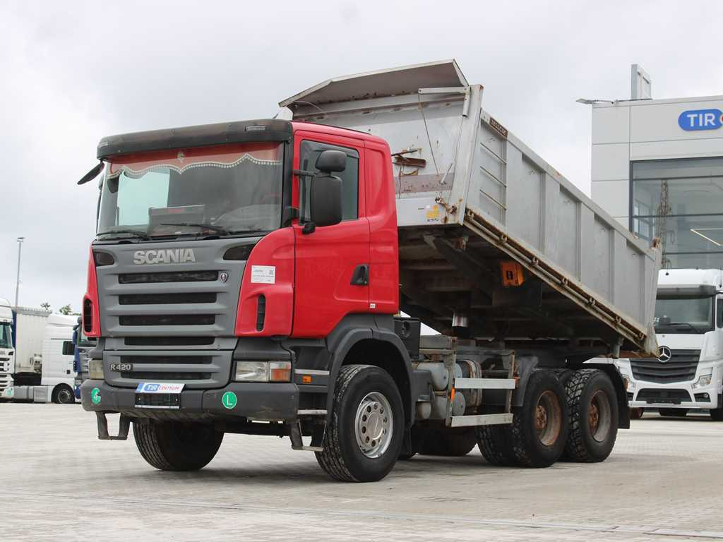 Scania R 420 CB 6X4 , THREE SIDED, EURO 4, RETARDER, 13m³ - Truk jungkit: gambar 1 Scania R 420 CB 6X4 , THREE SIDED, EURO 4, RETARDER, 13m³ - Truk jungkit: gambar 1
