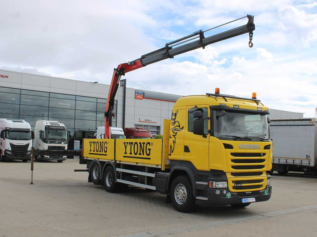Scania R450, 6X2, EURO 6, SIDE, HYDRAULIC ARM PALFINGER PK 17.001 - Truk flatbed: gambar 3 Scania R450, 6X2, EURO 6, SIDE, HYDRAULIC ARM PALFINGER PK 17.001 - Truk flatbed: gambar 3