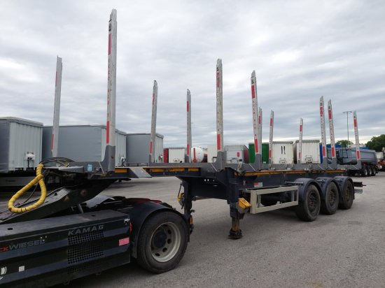 DOLL Holzauflieger H3S-12, Tydraul , Langholz, 2+4 verstellbare Rungenpaare, Langholz, Liftachse, - Semi-trailer pengangkut kayu: gambar 1 DOLL Holzauflieger H3S-12, Tydraul , Langholz, 2+4 verstellbare Rungenpaare, Langholz, Liftachse, - Semi-trailer pengangkut kayu: gambar 1