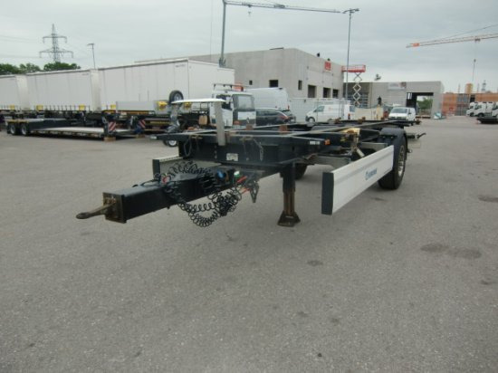 Krone 1-Achs Lafette BPW-Achse, Heckabstützung - Trailer pengangkut mobil: gambar 1 Krone 1-Achs Lafette BPW-Achse, Heckabstützung - Trailer pengangkut mobil: gambar 1