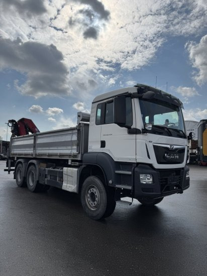 MAN TGS 26.430 6x4 3-Seitenkipper, HMF 2020K-RC Heckkran abnehmbar, - Truk jungkit, Truk derek: gambar 3 MAN TGS 26.430 6x4 3-Seitenkipper, HMF 2020K-RC Heckkran abnehmbar, - Truk jungkit, Truk derek: gambar 3