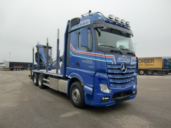 Mercedes-Benz Actros 2653 6x4 Holz Palfinger Kabinenkran - Truk logging, Truk derek: gambar 3 Mercedes-Benz Actros 2653 6x4 Holz Palfinger Kabinenkran - Truk logging, Truk derek: gambar 3
