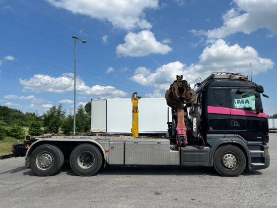 Scania R580 6x2, Schrottkran, E6, Lenk-Lift-Achse - Hook lift, Truk derek: gambar 4 Scania R580 6x2, Schrottkran, E6, Lenk-Lift-Achse - Hook lift, Truk derek: gambar 4