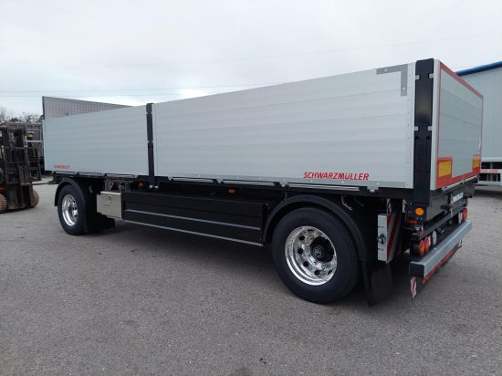 Schwarzmüller 2-Achs Jumbo-Baustoff-Plateauanhänger, BPW-Achsen, Alufelgen, - Trailer flatbed: gambar 2 Schwarzmüller 2-Achs Jumbo-Baustoff-Plateauanhänger, BPW-Achsen, Alufelgen, - Trailer flatbed: gambar 2