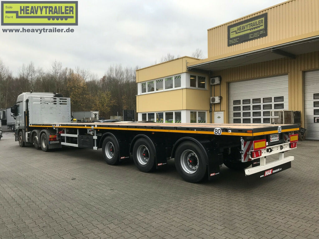 Faymonville MAX Trailer 3-Achs-Doppeltele-Plateau zwangsgel. - Semi-trailer flatbed: gambar 1 Faymonville MAX Trailer 3-Achs-Doppeltele-Plateau zwangsgel. - Semi-trailer flatbed: gambar 1