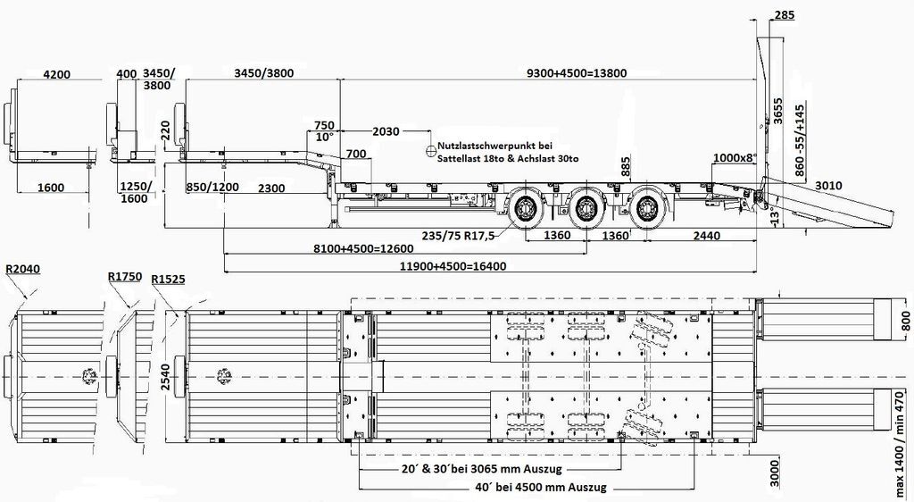Faymonville MAX Trailer 3-Achs-Tele-Semi m. hydr. Rampen-nlla  - Semi-trailer low bed: gambar 3 Faymonville MAX Trailer 3-Achs-Tele-Semi m. hydr. Rampen-nlla  - Semi-trailer low bed: gambar 3