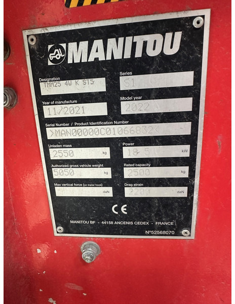 Manitou TMM25 4W - Forklift yang dipasang di truk: gambar 5 Manitou TMM25 4W - Forklift yang dipasang di truk: gambar 5