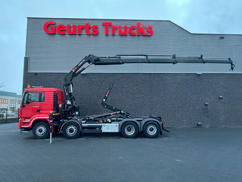 MAN TGS 35.500 8X4H-6 MET MULTILIFT ULT T 21 S51 HAAKARMSYSTEEM + HIAB X-HIPRO 192 E-4 KRAAN/CRANE/KRAN/GRUA - Hook lift, Truk derek: gambar 1 MAN TGS 35.500 8X4H-6 MET MULTILIFT ULT T 21 S51 HAAKARMSYSTEEM + HIAB X-HIPRO 192 E-4 KRAAN/CRANE/KRAN/GRUA - Hook lift, Truk derek: gambar 1