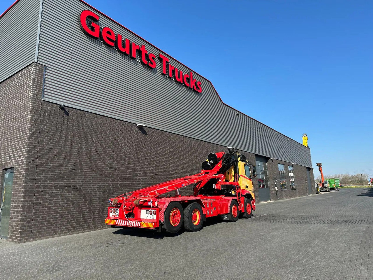 Hook lift, Truk derek Mercedes-Benz Arocs 3253 L ENA 8X2/4 HMF2820 KRAAN / KRAN/ CRA: gambar 6
