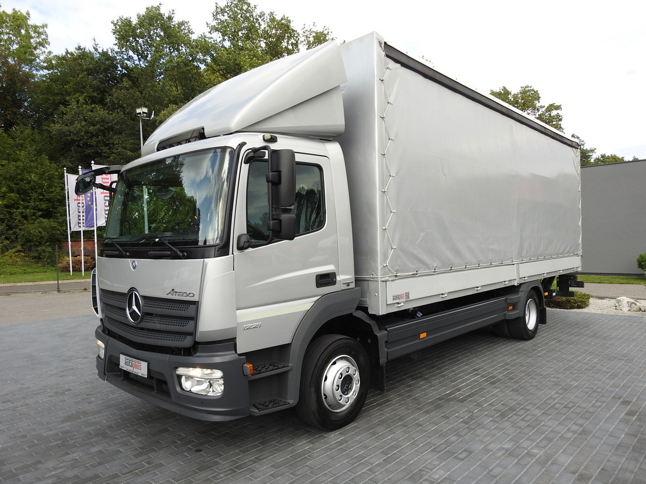 Van dengan terpal samping MERCEDES ATEGO 1221 TARPAULIN LIFT 16 PALLETS WEBASTO AIR CONDITIONING PNEUMATICS TWIN WHEELS  230HP: gambar 6
