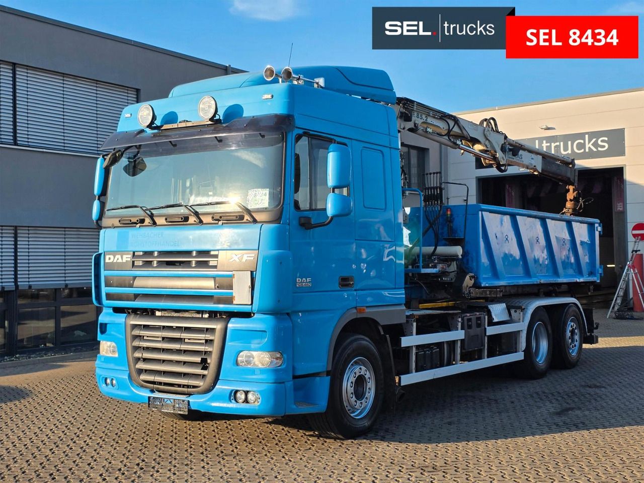 DAF AS105XF / Lenkachse / ATLAS AK 85.2 A2 / KRAN - Hook lift, Truk derek: gambar 2 DAF AS105XF / Lenkachse / ATLAS AK 85.2 A2 / KRAN - Hook lift, Truk derek: gambar 2
