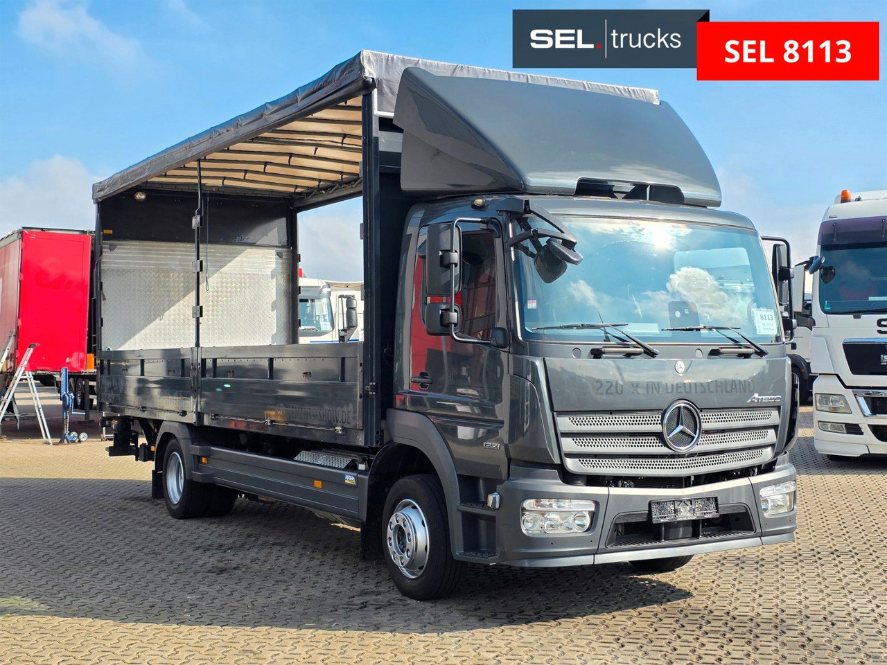 Mercedes-Benz Atego 1221 / Ladebordwand / Rückfahrkamera - Truk dengan terpal samping: gambar 3 Mercedes-Benz Atego 1221 / Ladebordwand / Rückfahrkamera - Truk dengan terpal samping: gambar 3