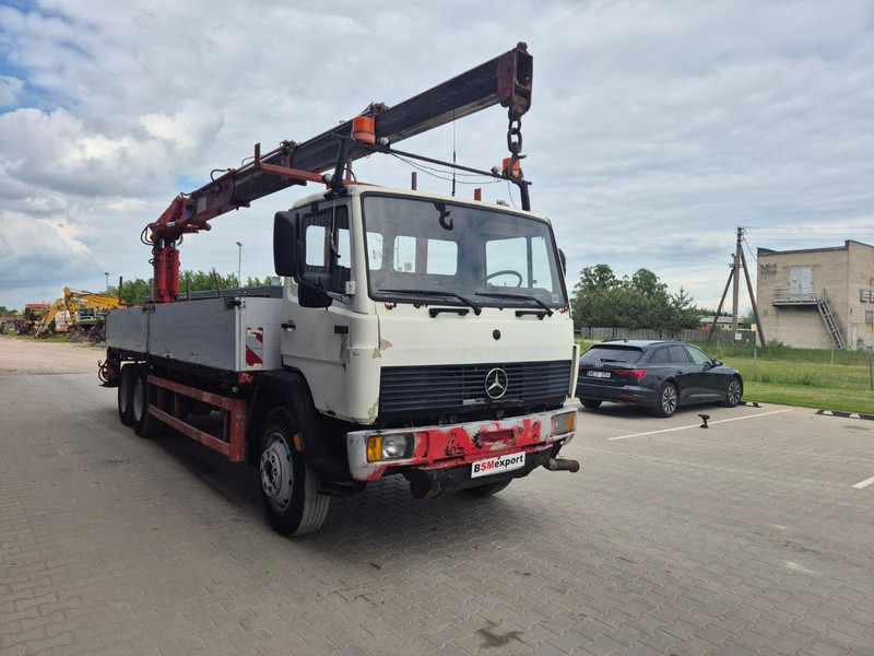 Mercedes-Benz 1320 + HMF 6.5 ton crane - Truk flatbed, Truk derek: gambar 2 Mercedes-Benz 1320 + HMF 6.5 ton crane - Truk flatbed, Truk derek: gambar 2