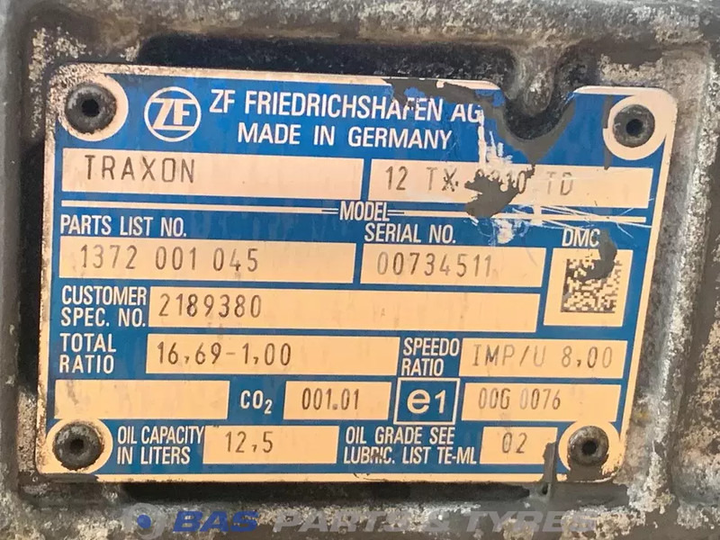 DAF CF Euro 6 DAF 12TX2210 TD TraXon Versnellingsbak 2021008 - Gearbox untuk Truk: gambar 5 DAF CF Euro 6 DAF 12TX2210 TD TraXon Versnellingsbak 2021008 - Gearbox untuk Truk: gambar 5