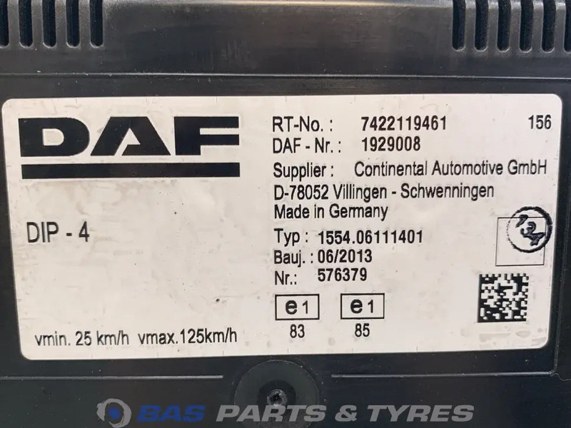 DAF LF55 Euro 4-5 - Dasbor untuk Truk: gambar 3 DAF LF55 Euro 4-5 - Dasbor untuk Truk: gambar 3