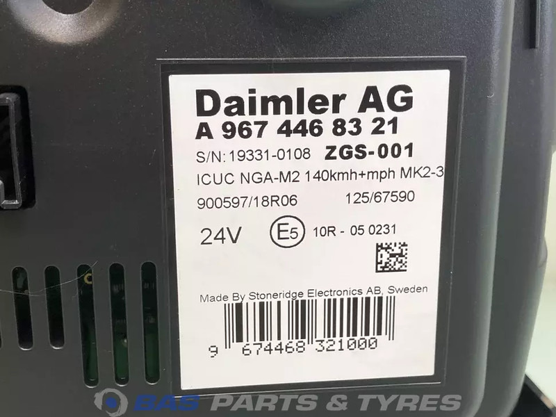 Mercedes-Benz Atego MP4 Instrumentencluster Mercedes A 967 446 83 21 - Dasbor untuk Truk: gambar 3 Mercedes-Benz Atego MP4 Instrumentencluster Mercedes A 967 446 83 21 - Dasbor untuk Truk: gambar 3