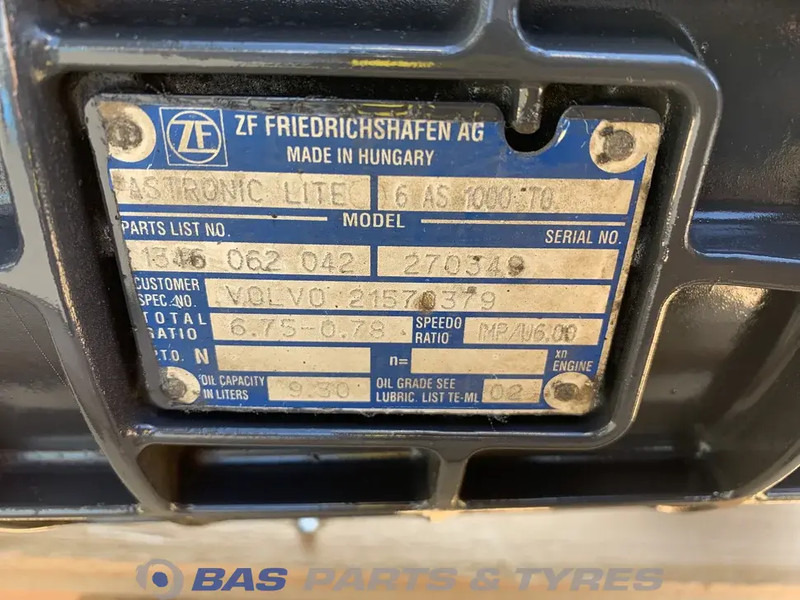 Gearbox untuk Truk ZF FL Euro 6 Volvo ATO1056 Versnellingsbak 6AS1000 TO: gambar 7