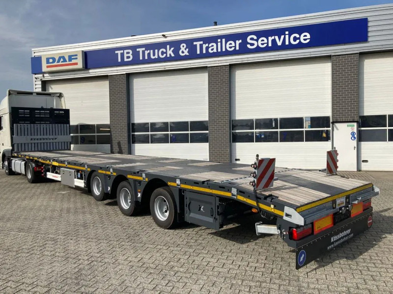 Kässbohrer SPA M3 / 1N - 18 / 27 Heavy Duty uitschuifbare vlakke mega trailer met liftas, rongen en oprijplaten - Semi-trailer kotak tertutup: gambar 5 Kässbohrer SPA M3 / 1N - 18 / 27 Heavy Duty uitschuifbare vlakke mega trailer met liftas, rongen en oprijplaten - Semi-trailer kotak tertutup: gambar 5