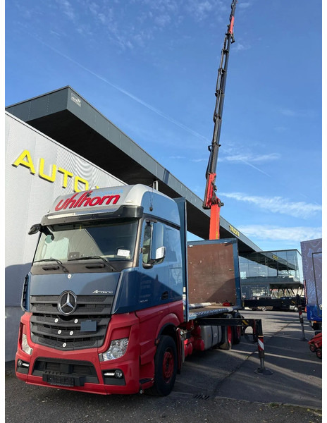 Mercedes-Benz Actros 2548 6X2 + Aanhanger*Palfinger crane*Cruise control*Airco* - Truk dengan terpal samping, Truk derek: gambar 2 Mercedes-Benz Actros 2548 6X2 + Aanhanger*Palfinger crane*Cruise control*Airco* - Truk dengan terpal samping, Truk derek: gambar 2