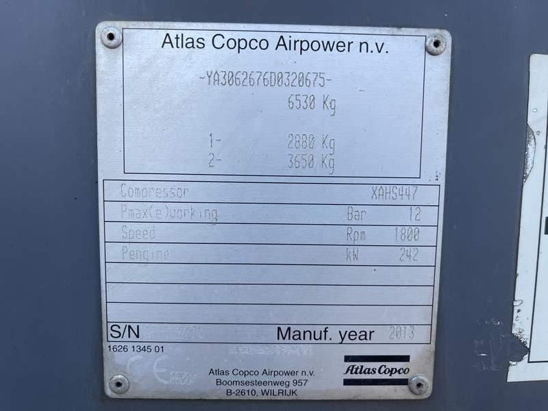Atlas-Copco XAHS 447 CD - N - Kompresor udara: gambar 2 Atlas-Copco XAHS 447 CD - N - Kompresor udara: gambar 2