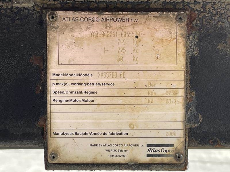 Atlas-Copco XAS 57 DD - Kompresor udara: gambar 4 Atlas-Copco XAS 57 DD - Kompresor udara: gambar 4